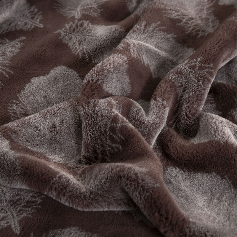 50 * 61 inch soft and comfortable carved rabbit fur blanket