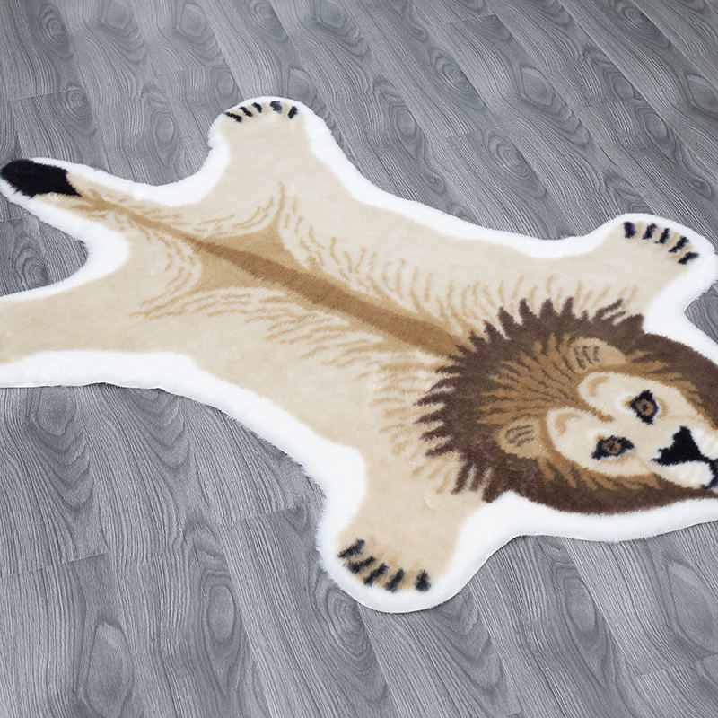 60 * 90cm printed home imitation rabbit hair rug