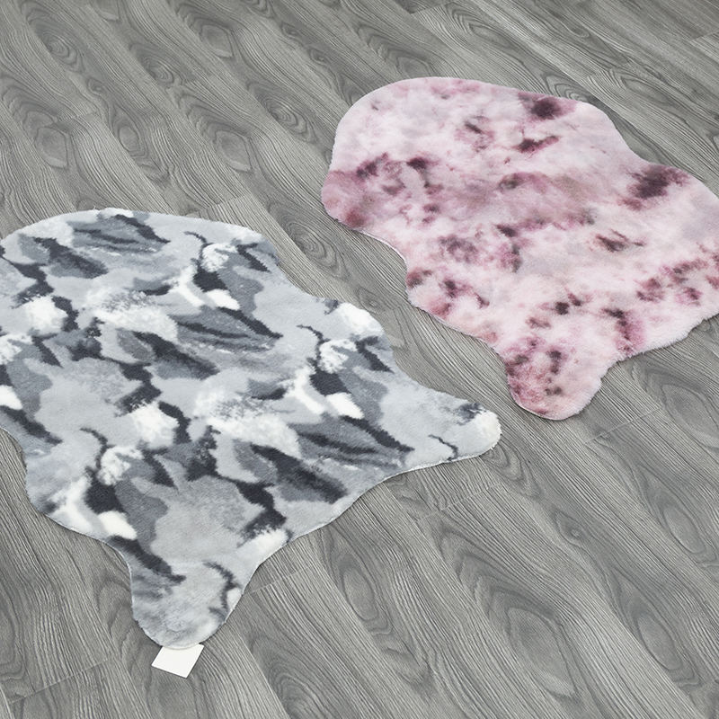 60 * 90cm printed rabbit fur rug