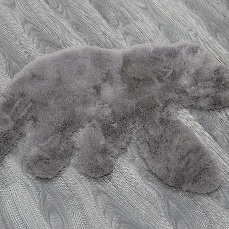 60 * 90cm polar bear plain imitation rabbit fur rug