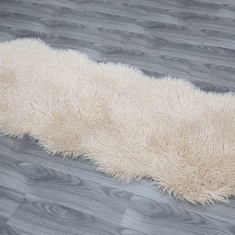60 * 90cm khaki color faux fur rug